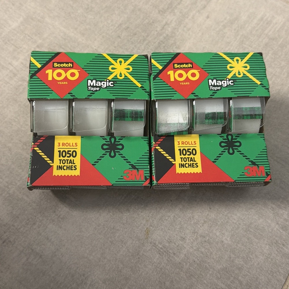 Scotch Magic Tape 3/4 Inch 6 Dispensered Rolls 2 Pack 1050 Total Inches 3M